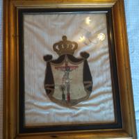 Quadro Cristo regale con filamenti in oro