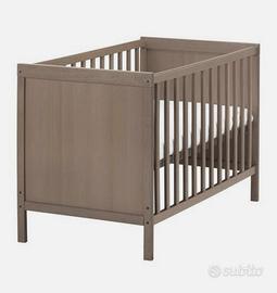 Lettino Sundvik Ikea l + spondina + materasso