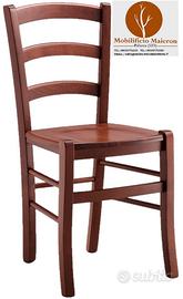 Sedie Bar Ristorante Legno Color Noce 3011L