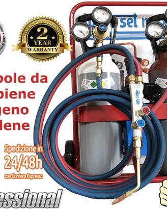 Bombole saldatura autogena 5 lt ossigeno acetilene