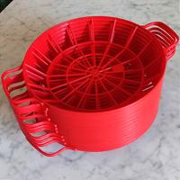 Set di sottopiatti rossi in plastica con manici pe