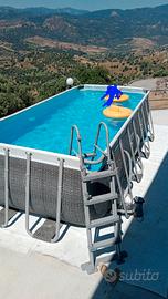 Piscina Bestway Power steell 488x244 h 122 rattan