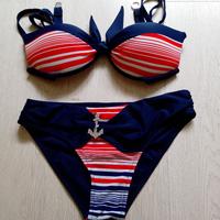 Bikini Running rosso e blu taglia 3 con ancora
