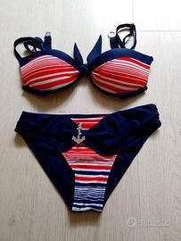 Bikini Running rosso e blu taglia 3 con ancora