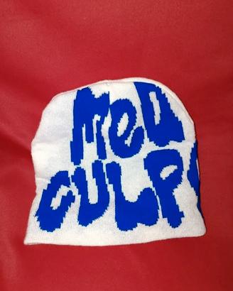 Cappello Beanie Bianco/Blu