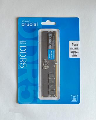 (SIGILLATO) Crucial 16GB 5600MHz RAM DDR5 Desktop