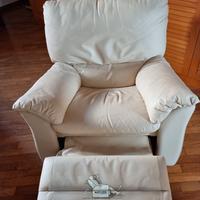 Poltrona in pelle.NATUZZI reclinabile