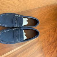 Mocassini blu in pelle misura 35