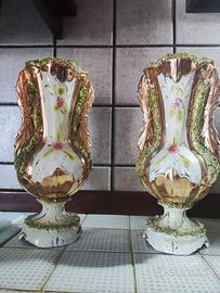 Ceramica anni 50. 2 portafiori, 1 sparecchiatavola