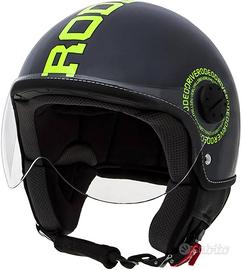 Casco moto Jet Rodeo Drive Nero e Giallo fluo