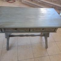 Scrivania vintage shabby chic legno massello