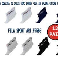 12 PAIA CALZE UOMO DONNA FILA IN SPUGNA COTONE