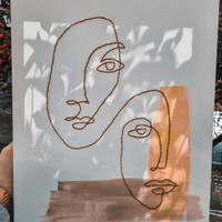 Canvas/tela con ricamo