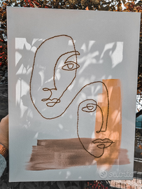 Canvas/tela con ricamo