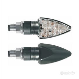 Coppia frecce moto "viperled" nere gambo corto o