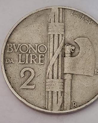 VITTORIO EMANUELE III - 2 LIRE “BUONO” 1927 RR