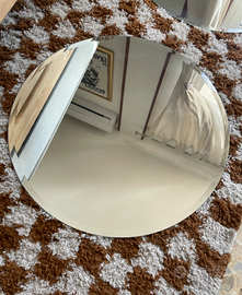 Specchio tondo frameless Ikea, 55cm, con ganci