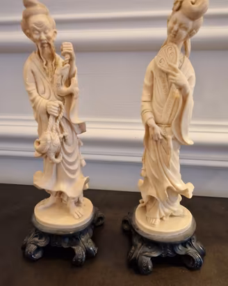 Coppia di statuette cinesi rare per collezione 