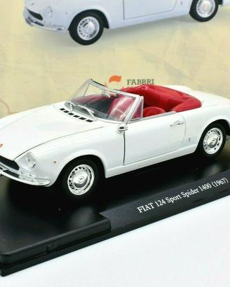 Modello auto fiat 124 bianca no burago