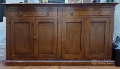 CREDENZA LUIGI FILIPPO IN LEGNO STAGIONATO '900