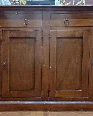 CREDENZA LUIGI FILIPPO IN LEGNO STAGIONATO '900