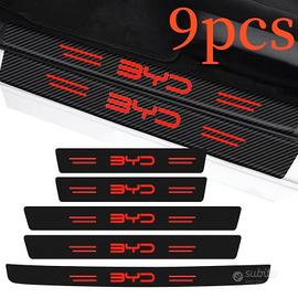 9 Pz battitacco BYD Protezione Soglia Porta fibra