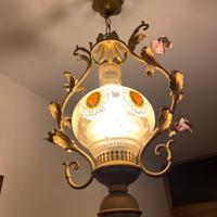 Lampadario in ferro battuto