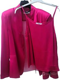 Completo JiJil giacca + top, color fucsia/corallo.