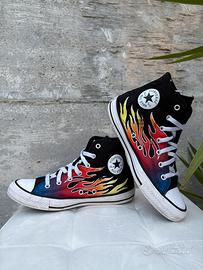 Converse Chuck Taylor All Star Flames nere 38