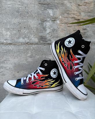 Converse Chuck Taylor All Star Flames nere 38