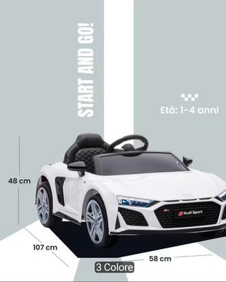 Auto Elettrica Bambini Audi Telecomando Parentale