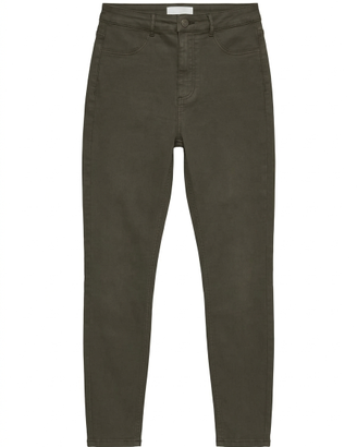 Pantaloni Skinny Marroni