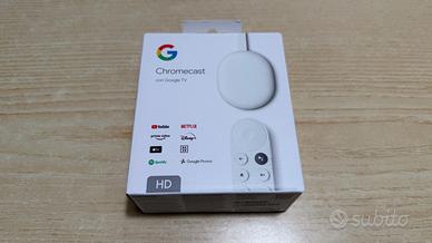 Chromecast con Google TV HD Bianco Nuovo Originale