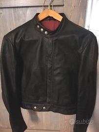 Giubbino moto in pelle vintage unisex
