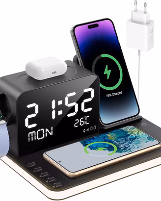 Caricatore induzione wireless con luce Bluetooth 3