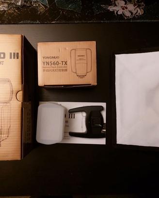 Flash Yongnuo YN560 + trasmettitore + softbox