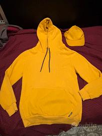 Felpa gialla uomo XS + cappello a strappo abbinato