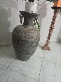 vaso di creta antico  decorato altezza 90 centimet