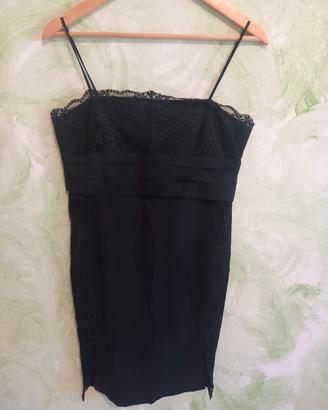 Abito estivo tubino nero con pizzo