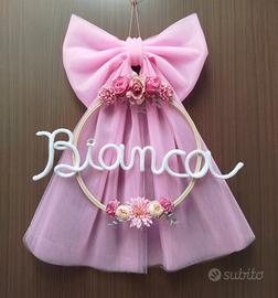 fiocco nascita in tulle 