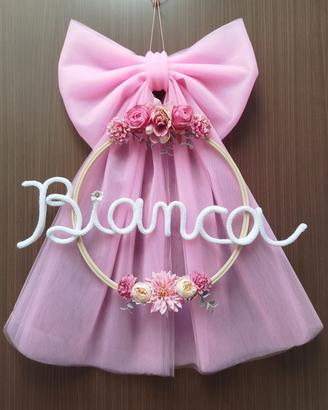 fiocco nascita in tulle 
