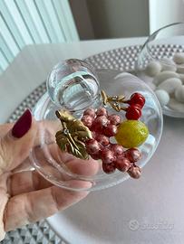 Barattolino vetro con decorazione frutta