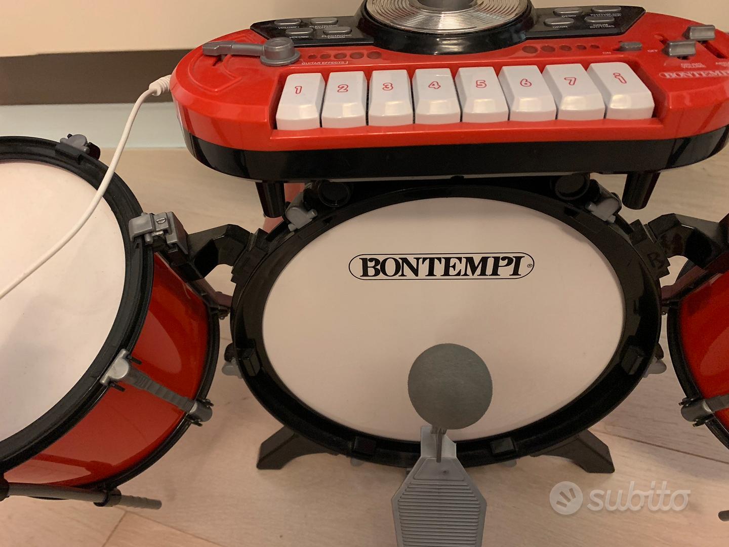 Bontempi Batteria per Bambini Giocattolo Batteria Grancassa 6