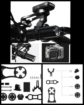 Supporto staffa per Garmin Bryton GoPro Luce Bici