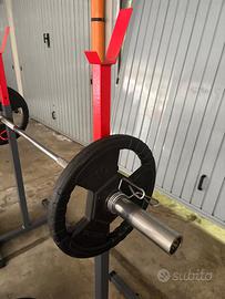 Rack + bilanciere 13 kg + 77 kg dischi – Home gym