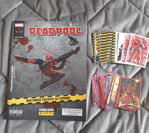 Panini Deadpool album, stickers e cards mancolista