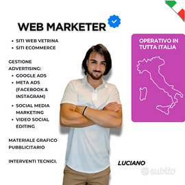 Full Stack Digital Marketer - Siti Web , Ads, ecct