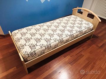 Letto singolo + rete + materasso