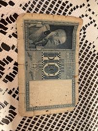 Banconota da 10 lire originale
