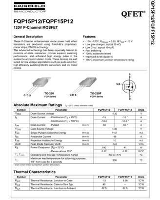 Transistor P Channel MOSFET RFP15P05 - CASE: TO220